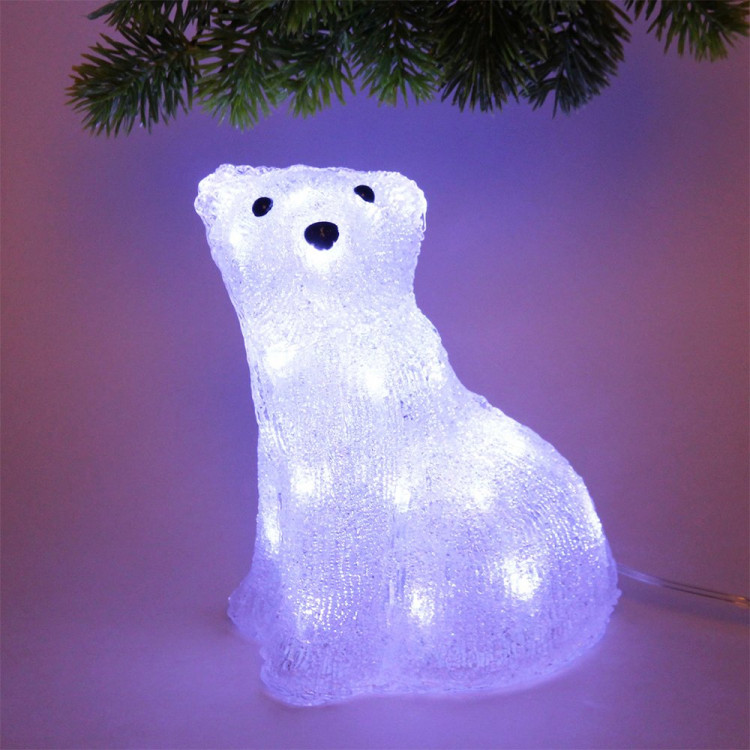 Фигура эл. д/помещений "Медвежонок" 17*12*21см 20LED цв.белый арт.725-0531