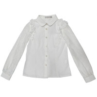 Блузка для девочки (Делорас) длинный рукав цвет молочный арт.C63477 размерный ряд 30/122-40/152