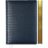 Ежедневник А5 2026 к/з deVENTE "Wild" темно-синий, крем.бумага, золот.срез, 168л арт.2232615