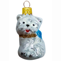 Украшение на ёлку стекло (серия Премиум) 05см "Собачка мини" без уп. арт.Ф1810/19/1