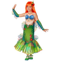 Костюм для девочки Русалочка (платье,парик,митенки) р.28/110-34/134 арт.21-8