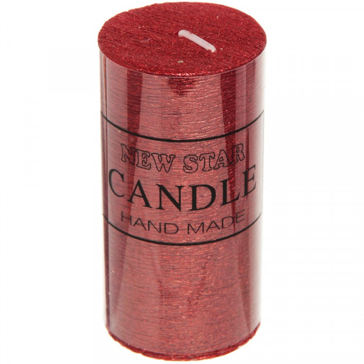 Свеча столбик "New Star ZD-073" 05*10см цв.красный арт.114-143