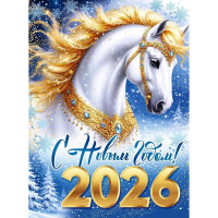 Плакат А2 "С Новым годом! Символ 2026" арт.30001514