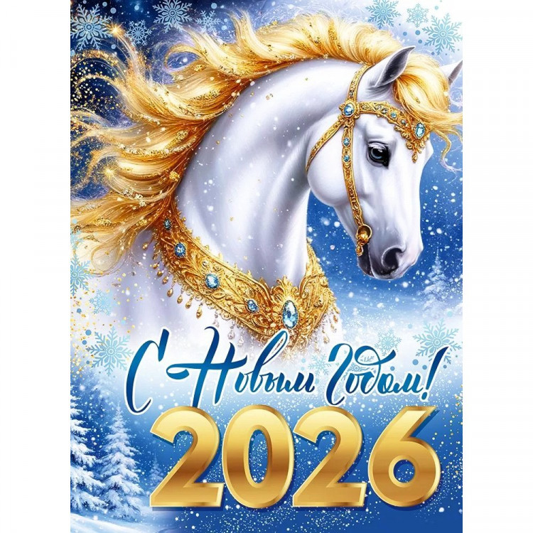 Плакат А2 "С Новым годом! Символ 2026" арт.30001514
