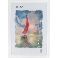 Фоторамка 21*30 (дерево) багет 15мм Белая арт.РЗ-15-07