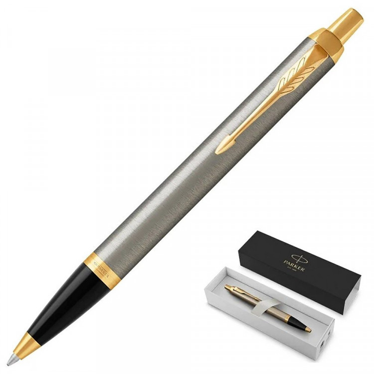 Ручка шариковая подарочная (PARKER) IM Core K321, металлич. корпус с золотом, подар. коробка арт.1828771/1931670