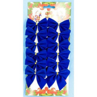 Украшение декоративное "Бант" 12шт/наб. 06см синий арт.42771