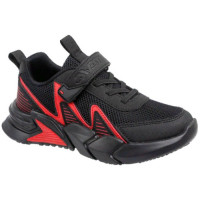 Кроссовки для мальчика (Qwest) черный  верх-искусственная кожа/текстиль подкладка-текстиль размерный ряд 30-35 артикул 221K-F33-3118