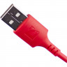 Кабель Defender F207, USB 2.0 (AM) - Apple Lightning (M), 1метр, 2.4А, силиконовая оплетка, красный