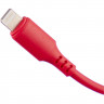 Кабель Defender F207, USB 2.0 (AM) - Apple Lightning (M), 1метр, 2.4А, силиконовая оплетка, красный
