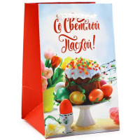 ПАСХА Пакет подароч. бумаж. 10*16*10см «Со Светлой Пасхой!» арт.5396854
