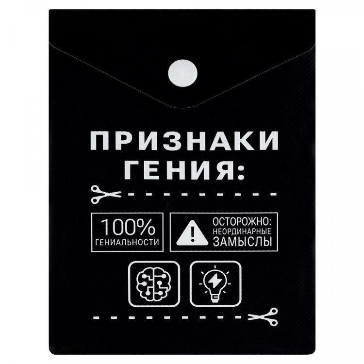 Папка-конверт на кнопке А6 Феникс 180мкм Фразы с характером арт.72386