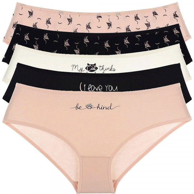 яяяТрусы для девочки арт.50711229B размер 40/164-170 (14-15лет) 100% хлопок цвет ассорти