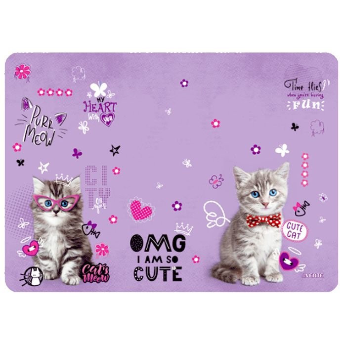 Клеенка-пленка на парту для труда (deVENTE) Purr Meow 50х70см арт.8061004