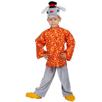 Костюм для мальчика Заяц Хвастун (маска,рубаха,штаны,лапы) р.28/110 мех