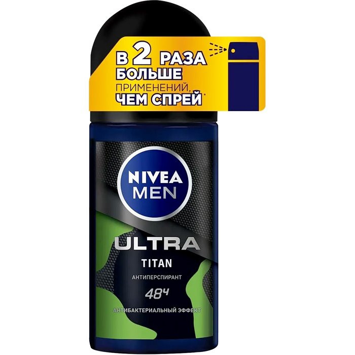 Дезодорант Nivea мужской 50 мл. ролик Ultra Титан (Ст.6)
