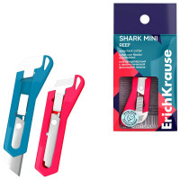 Нож канцелярский 13мм ErichKrause Shark Mini Reef auto-lock арт.62756 (Ст.50)