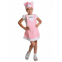 Костюм для девочки Кошечка розовая (сарафан, маска) р.32/122 плюш арт.3007