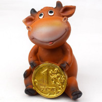 Копилка СГ "Коровка" 10,5см в ассортименте арт.753526