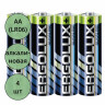 Батарейки Ergolux LR06 (АА) алкалиновые BL4 (цена за упаковку) (Ст.60) без блистера