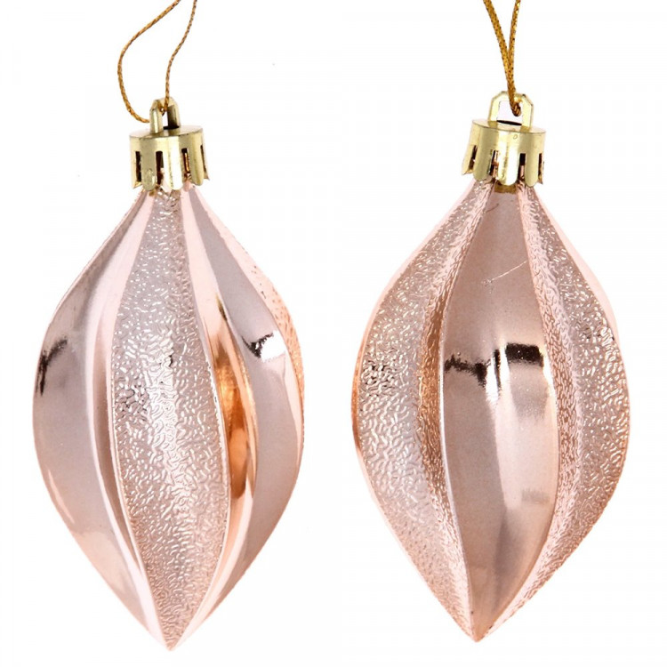 Украшение декор.подвеска пластик "Капля граненая. Очарование" 08см 02шт/наб. цв.шампань арт.916-901