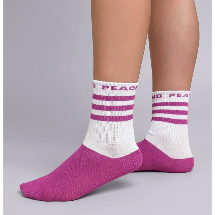 Носки детские для девочки артикул С1345 размер 18-24 80% хлопок 18% полиамид 2% эластан цвет светло-малиновый (Clever)