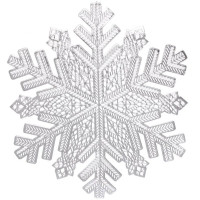 Салфетка сервировочная ПВХ "Снежинка" 44,5см цв.серебро арт.898-160