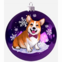 Шар стекло 08см "Корги" арт.КР-80-244096