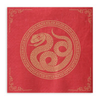 Салфетки бумажные 33*33см 3 слоя 20шт/уп. "Золотая кобра" арт.2883