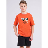 Футболка для мальчика арт.CLE 846590о_п размер 34/134-42/158 цвет оранжевый