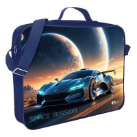 Папка А4 текстиль на молнии регулируемая ручка широкая боковинка (Оникс) Гиперкар арт.ПМД 5-20