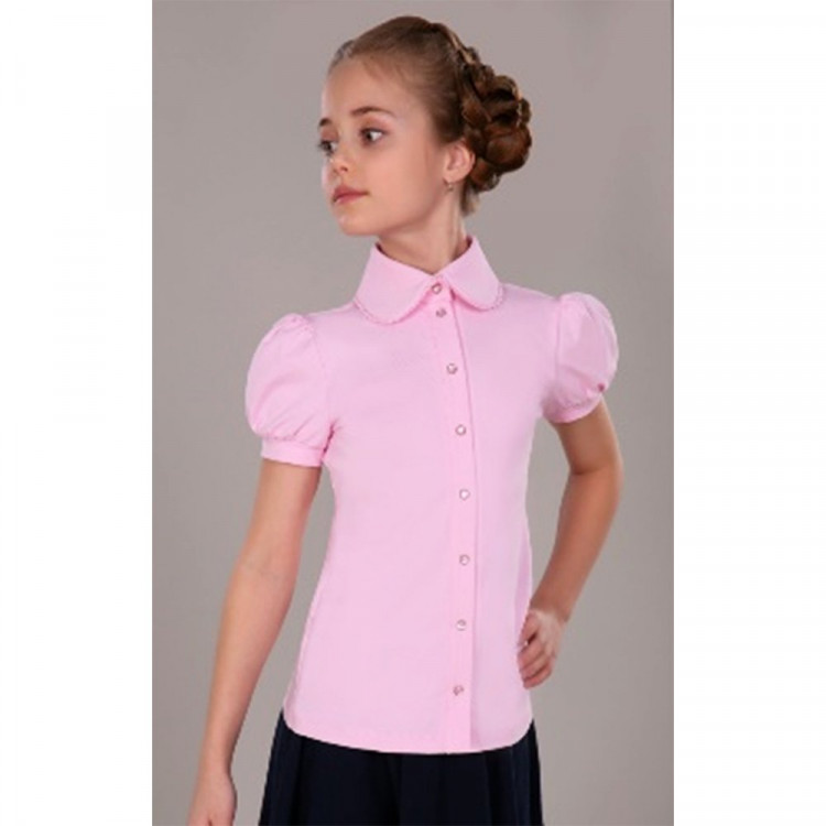 Блузка трикотаж для девочки (Jersey Lab) длинный рукав цвет сиреневый арт.13263 Эмма размерный ряд 30/128-42/164
