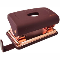 Дырокол (20л) deVENTE пластиковый с линейкой Esthetics бургунди арт.4020515